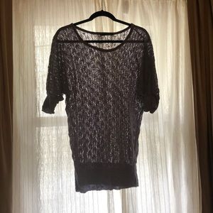 Purple crochet shirt